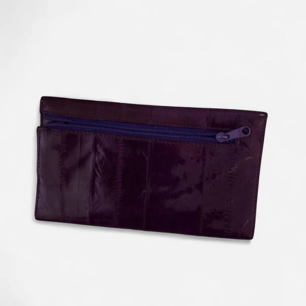 Purple Eel Skin Wallet - Picture 3 of 4